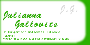 julianna gallovits business card